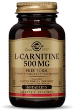 Solgar L-Carnitine Солгар L-карнітін 500 mg, 60 таблеток
