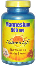 Nature's Life Magnesium, 500 mg, 100 Capsules (NLI-00437)
