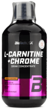 BioTechUSA L-Carnitine + Chrome 500 ml / 33 servings / Orange