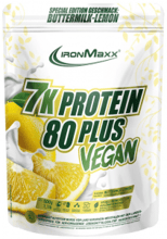 IronMaxx Vegan Protein 7k 80 Plus 500 g / 17 servings / Buttermilk - Lemon