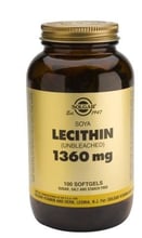 Solgar Lecithin Unbleached 1360 mg 100 Softgels