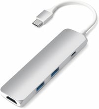 Satechi Adapter USB-C to HDMI+USB-C+2xUSB3.0 Silver (ST-CMAS)