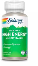 Solaray Once Daily High Energy Iron-Free Мультивитамины без железа 30 вегетарианских капсул