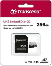 Transcend 256GB microSDXC 340S UHS-I U3 A2 (TS256GUSD340S)