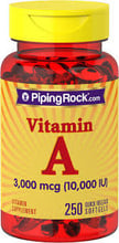Piping Rock Vitamin A 10000 250 Softgels Витамин A