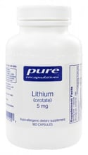 Pure Encapsulations Lithium Orotate 5 mg Литий оротат 180 капсул