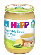 Пюре HIPP Овощной суп с нежной телятиной 190гр (9062300132257)