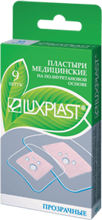 Лейкопластыри Luxplast Прозрачные на полиуретановой основе 2 вида 9 шт