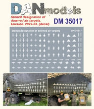 Декаль DAN models Трафаретне позначення збитих повітряних цілей. Україна, 2022-2023 рр. (DAN35017)