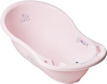 Ванночка 86 см Зайчики со сливом и термометром (розовый)