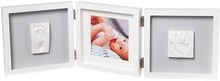 Потрійна рамка Baby Art квадратна Біло-сіра (3601095500)