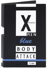 Духи с феромонами для мужчин Aurora X phero Men Blue Body Attack, 1 ml
