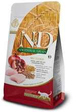 Низкозерновой сухой корм Farmina N&D Low Grain Cat Neutered Chicken Adult для стерилизованных котов с курицей и гранатом 10 кг (156440)