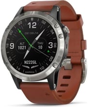 Garmin D2 Delta Aviator Watch With Brown Leather Band 47mm (010-01988-30)