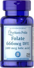 Puritan's Pride Folic Acid 400 mcg, 250 таблеток