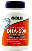 Now Foods DHA-500/EPA-250 двойная сила 90 softgels