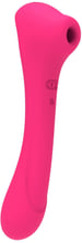 Вибратор и вакуумный клиторальный стимулятор 2-в-1 Alive Quiver Magenta Pink (обновленная модель)