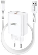 ArmorStandart USB Wall Charger AR012 24W White with USB-C Cable (ARM69893)
