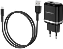 Borofone Wall Charger BA36A 18W Black with USB-C Cable (BA36AMB)