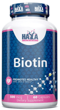 Haya Labs Biotin 500 mcg Биотин 60 капсул