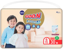 Трусики-подгузники GOO.N Premium Soft для детей 15-25 кг, 6 (XXL), 30 шт