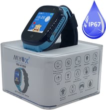 Детские водонепроницаемые GPS часы MYOX МХ-41BW синие (камера)