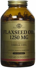 Solgar Flaxseed Oil, 1250 mg, 250 Softgels Льняное масло