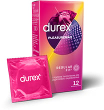 Презервативы латексные со смазкой Durex №12 Pleasuremax с рельефными ребрами и пупырышками