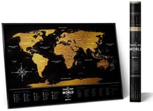 Скретч-карта мира Travel Map Black World (Eng)