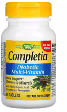 Nature's Way Completia Diabetic Multi-Vitamin Мультивитамины для Диабетиков 60 таблеток