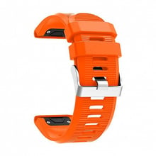 Fashion Striped Silicone Band Orange for Garmin QuickFit 26