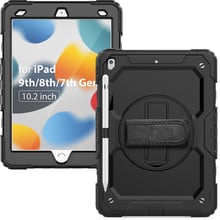 RugCase Shockproof Grip Black for iPad 10.2 2019-2021/iPad Air 2019/Pro 10.5
