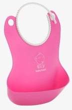 Силіконовий фартух Babyhood для годування рожевий (BH-401P)
