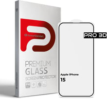 ArmorStandart Tempered Glass Pro 3D Black for iPhone 15 (ARM68217)