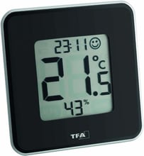 Термогигрометр цифровой TFA "Style", 104x104x13 мм, чёрный