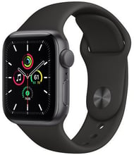 Apple Watch SE 40mm GPS Space Gray Aluminum Case with Black Sport Band (MYDP2) UA