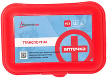 Аптечка Poputchik Медицинская транспортная пластиковый футляр красная (02-001-П)