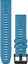 Garmin QuickFit 22 Watch Bands Cirrus Blue with Black Stainless Steel Hardware ( 010-13111-30)