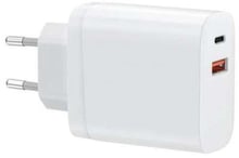 WIWU Wall Charger USB+USB-C PD+QC 20W White (RY-U20-A)