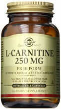 Solgar L-Carnitine 250 mg 90 Vegetable Capsules L-Карнітін