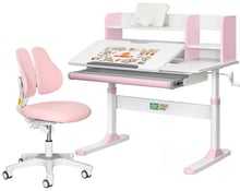 Комплект парта Ergokids TH-330 Pink + кресло Evo-kids Mio Lite KP (арт.TH-330 W/PN + Y-208 KP)