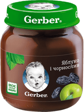 Пюре Gerber яблоко и чернослив 130 г (1227231)