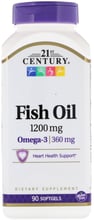 21st Century Fish Oil, Maximum Strength, 1200 mg, 90 Softgels