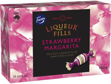 Цукерки шоколадні Fazer Liqueur Fills Strawberry Margarita Полунична Маргарита 150 г (6416453072688)
