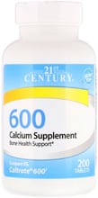 21st Century 600 Calcium Supplement, 600 mg 200 Tabs