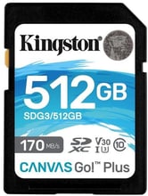 Kingston 512GB SDXC class 10 UHS-I U3 Canvas Go Plus (SDG3/512GB)