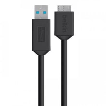 Belkin USB Cable to MicroUSB (5Gbps) 0.9m Black (F3U166bt03-BLK)
