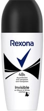 Rexona Invisible Black+White Antiperspirant Roll Антиперспирант шариковый 50 ml