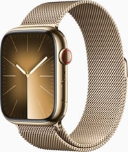 Apple Watch Series 9 45mm GPS+LTE Gold Stainless Steel Case with Gold Milanese Loop (MRMU3)