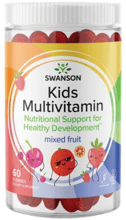 Swanson Kids Multivitamin Мультивитаминные жевательные конфеты для детей 60 шт фруктовый микс